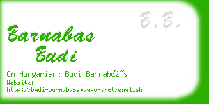 barnabas budi business card